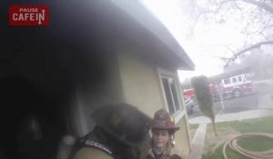 des pompiers sauvent 3 enfants d'un appartement en feu, filmé par GoPro