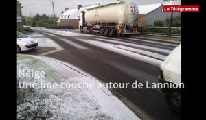 Neige. Une fine couche autour de Lannion