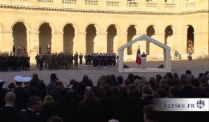 Cérémonie d’hommage national aux 9 militaires morts en Espagne