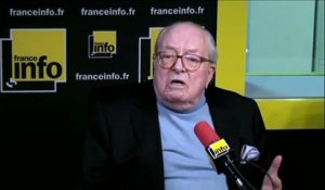 Jean-Marie Le Pen raille le "Charlie business" après l'attentat du 7 janvier (France Info)