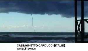 Des trombes marines jumelles filmées au large des côtes italiennes