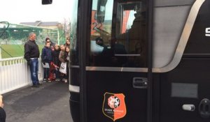 Entraînement du Stade Rennais à Vitré : l'arrivée des joueurs
