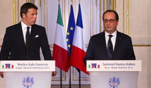 Déclaration conjointe à la presse avec Matteo Renzi, président du Conseil italien