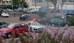 Des jeunes mettent le feu à une Audi R8 en plein Lyon