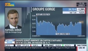 Le groupe Gorgé publie son chiffre d'affaires 2014: Raphaël Gorgé - 02/03