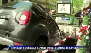 Paris: Un conducteur confond Métro et une entrée de Parking