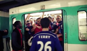 Les supporters du PSG parodient l'acte raciste de Chelsea