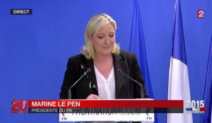 Départementales : Marine Le Pen appelle Manuel Valls à démissionner