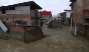 D'importantes inondations dans la région de l'Himalaya