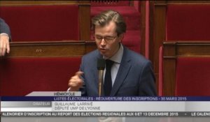 Guillaume Larrivé (UMP) dénonce les "petites manœuvres électorales" du gouvernement