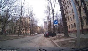 Accident de voiture improbable en russie