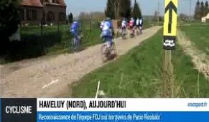 Cyclisme / La FDJ en reconnaissance sur les pavés de Paris-Roubaix - 09/04