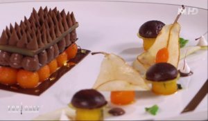 Le mille-feuille poire chocolat d'Arnaud Donckele