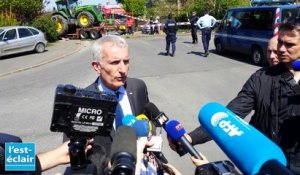 Collision entre un poids lourd et un train : le président de la SNCF sur les lieux de l'accident