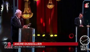 Théâtre : André Dussollier reçoit son premier Molière