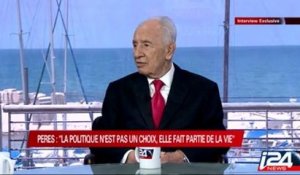 Interview exclusive du Président Israélien Shimon Peres sur le plateau de i24news