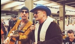 U2 en concert dans le métro new-yorkais