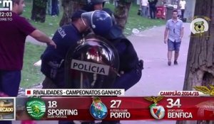Un supporter du Benfica tabassé par la police devant son fils
