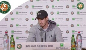 Conférence de presse Andy Murray Roland-Garros 2015 / 3e Tour