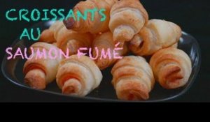 Croissants au saumon fumé - recette pour l'apéritif