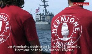 Hermione-La Fayette. L'accueil de l'USS Mitscher à l'Hermione