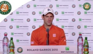 Conférence de presse Novak Djokovic Roland-Garros 2015 / Finale