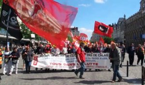 Valenciennes : départ de la manifestation de l'USTM-CGT