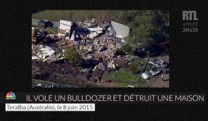 Australie : un homme vole un bulldozer et détruit une maison