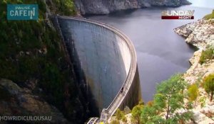 Le panier le plus lointain jamais marqué, 126.5 mètres du haut d'un barrage !
