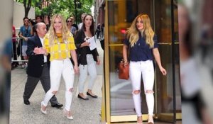 Hilary Duff nous montre 2 manières de porter un jean déchiré