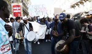 Manifestation de migrants à Paris le 16 juin