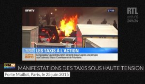 Manifestations des taxis sous haute tension