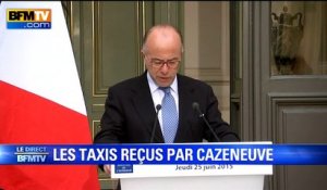 Mobilisation des taxis: "70 véhicules ont subi des dégradations", annonce Cazeneuve