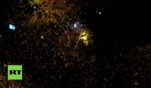 Arménie : images aériennes nocturnes des manifestations à Erevan