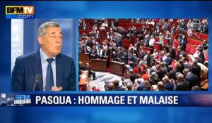 Pasqua: "Le spectacle des députés de gauche qui restent assis est assez lamentable", dit Guaino