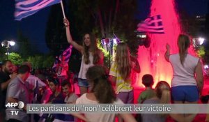 A Athènes, les partisans du non fêtent leur victoire