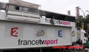 Tour de France à Amiens : le Cirque envahi par les camions médias