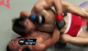 Un coup de pied dans les couilles lors d'un combat de MMA