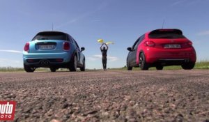 2015 Peugeot 208 GTi vs Mini Cooper S : 200m départ arrêté - Spécial GTi