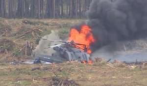 Les terribles images du crash d'un hélicoptère de l'armée russe lors d'un show aérien