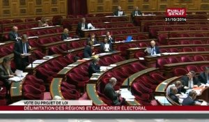 Vote du projet de loi relatif à la délimitation des régions - En séance