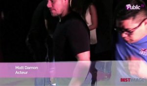 Exclu Vidéo : Matt Damon : en soirée avec Luciana, il plaisante avec les paparazzi