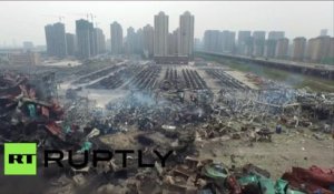 Un drone livre des images apocalyptiques du site de Tianjin