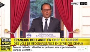 Il serait "inconséquent et irréaliste" d'envoyer des troupes françaises au sol en Syrie selon François Hollande