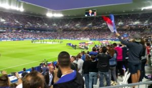 Marseillaise dans le Nouveau Stade de Bordeaux lors de France - Serbie (2-1).