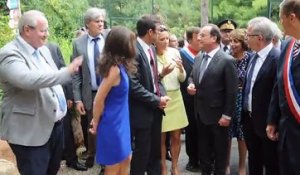 François Hollande lors de son arrivée au zoo de Beauval