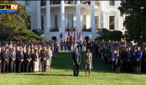 11 Septembre: Barack et Michelle Obama marquent une minute de silence