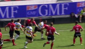 TOP 14 - Toulon - La Rochelle : 45-24 - ESSAI Lekso KAULASHVILI (LAR) - Saison 2015/2016