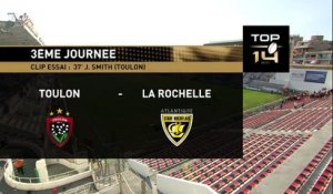 TOP 14 - Toulon - La Rochelle : 45-24 - ESSAI Juan SMITH (TLN) - Saison 2015/2016