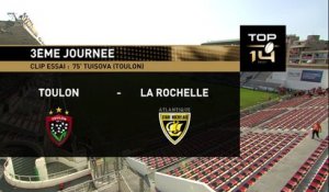 TOP 14 - Toulon - La Rochelle : 45-24 - ESSAI 2 Josua TUISOVA (TLN) - Saison 2015/2016